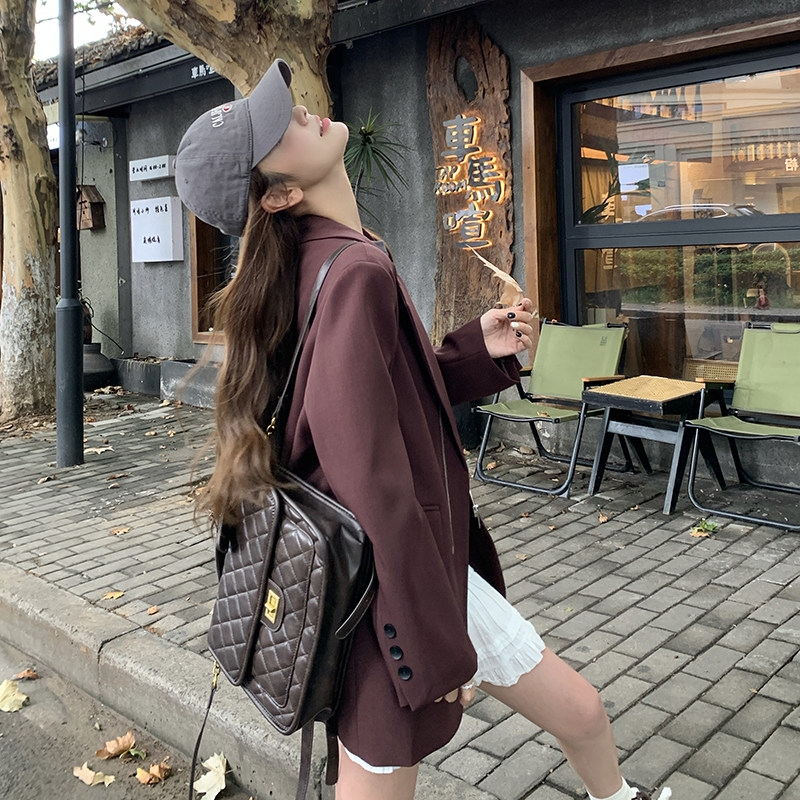 现货2026秋季新款安克拉红西装外套2C098-8605P145K198,女装西装,2C098