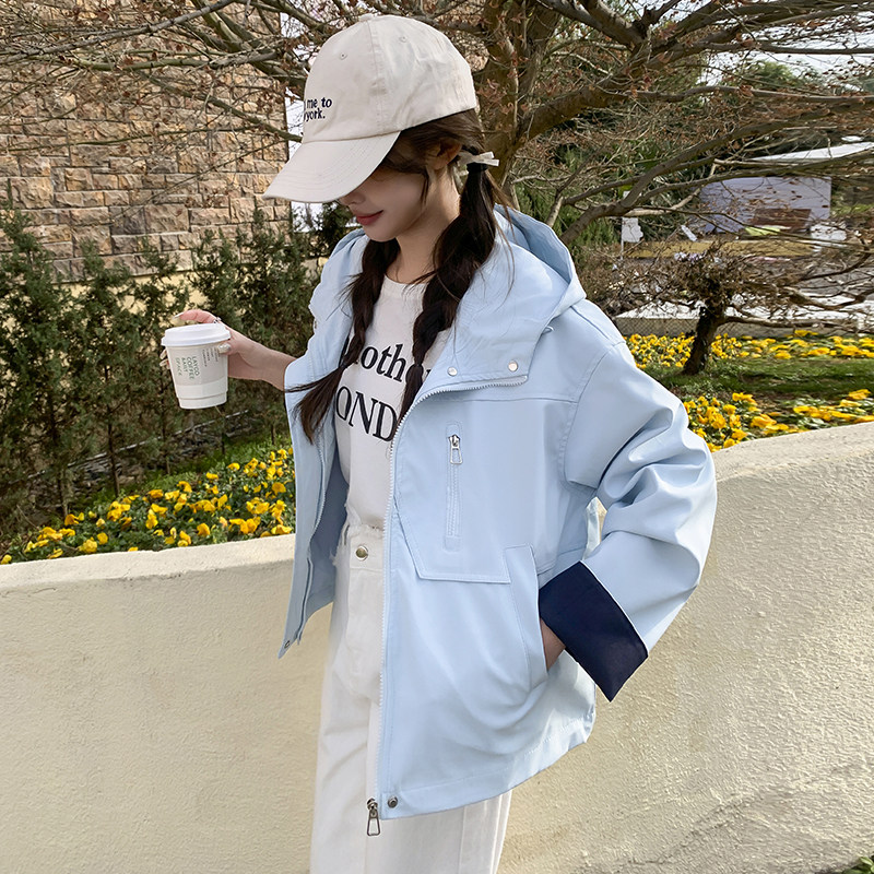 2025年春季潮流时尚女装女士精品短款风衣外套显瘦,女装短外套,2C222
