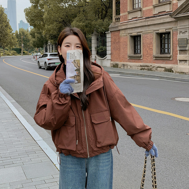 档口现货2025冬装新款女装加绒派克服外套p155-k228,女装棉衣/棉服,2C266