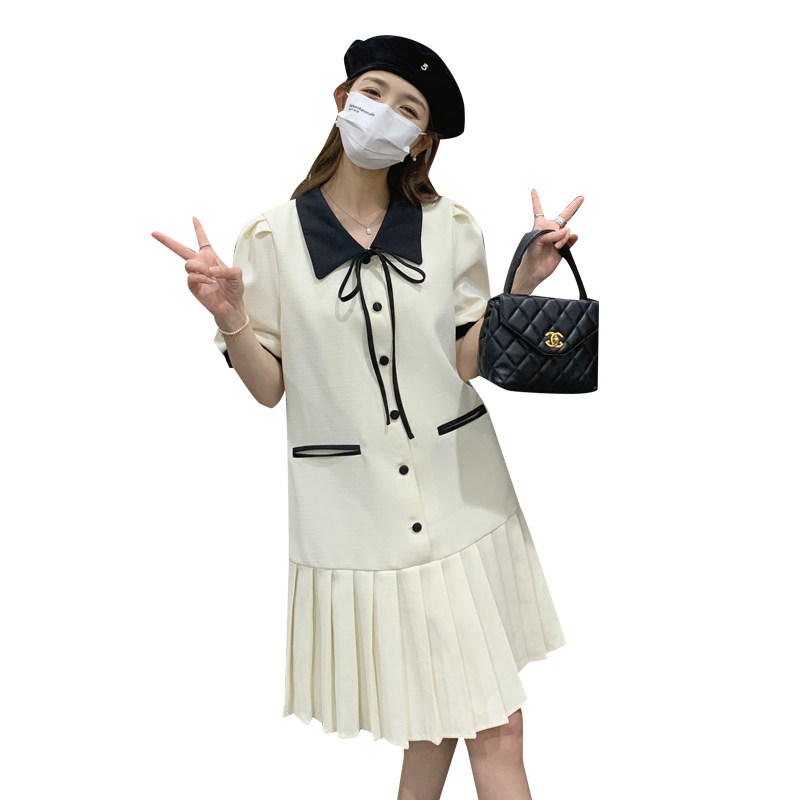 新品现货主推夏季拼接百褶裙连衣裙2C032821P115K168,女装连衣裙,2C032