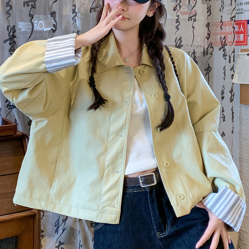 现货休闲皮衣女2025秋季甜酷机车风百搭PU皮夹克A28P145K218图片