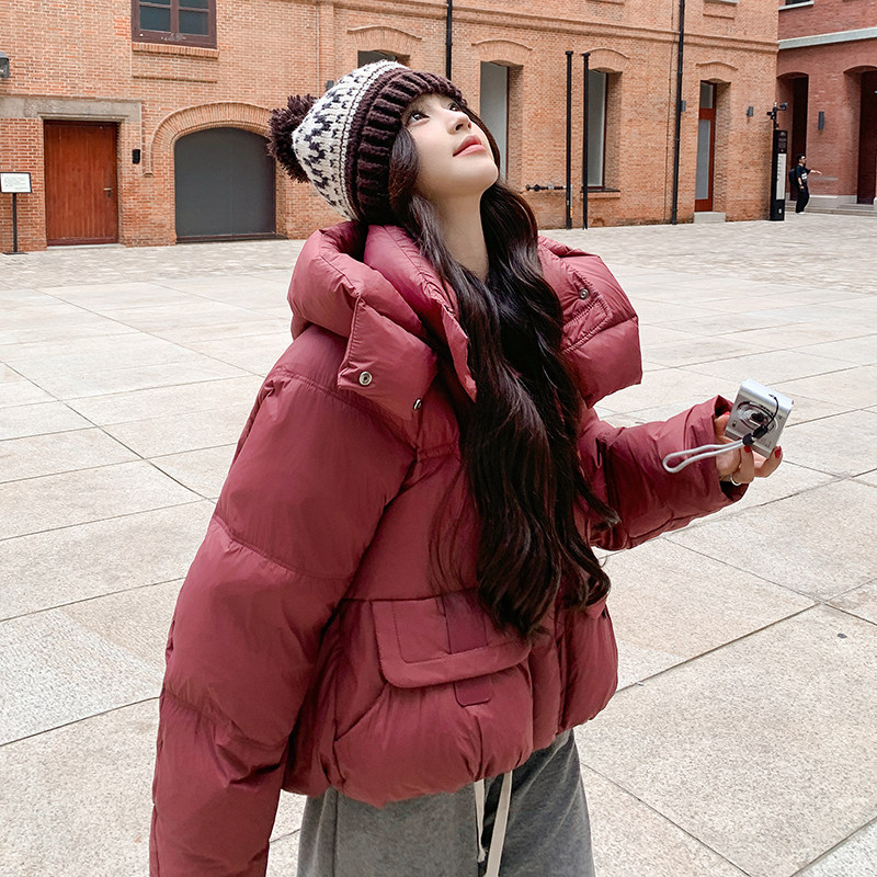 90绒设计师款玫粉短款羽绒服2C291-YRF13111-P285-K499大货已出,女装羽绒服,2C291