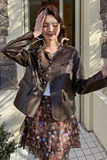黑色短款小香风皮衣外套女2025年秋季新款韩系chic高级感显瘦夹克，女装皮衣，安在秀（1C042）