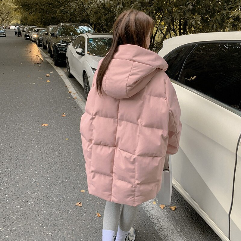 小个子羽绒棉服女2025冬季新款韩系慵懒风高级感,女装羽绒服,2C177
