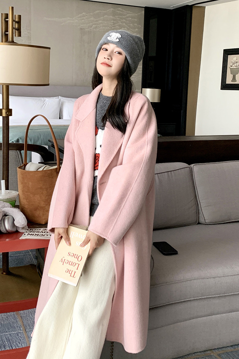 现货70毛双面羊绒大衣外套女P245K368,女装毛呢外套,2C269