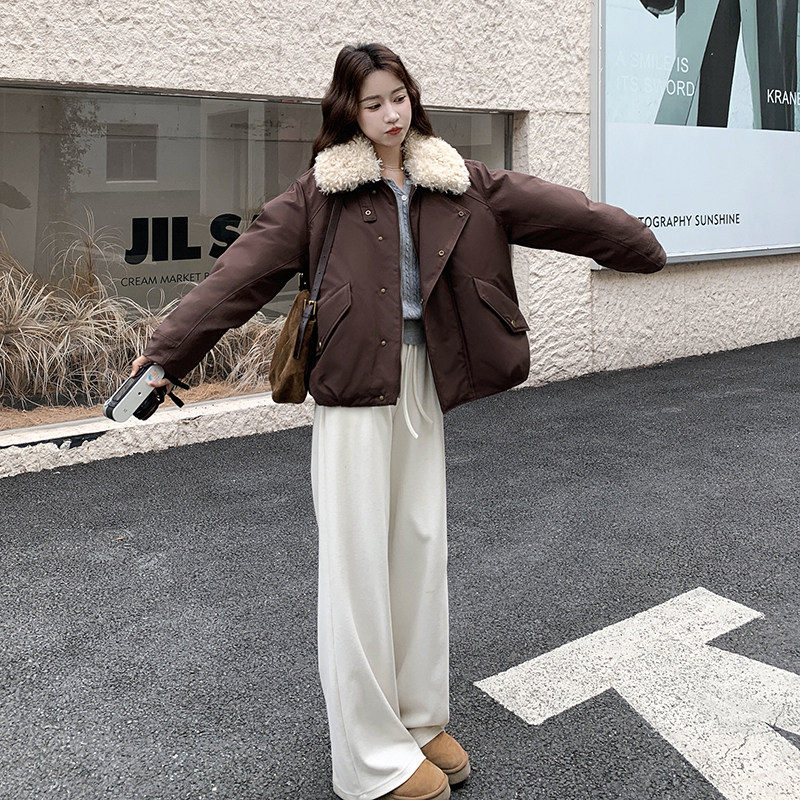 新款咖色立领棉服2C122-5115-P185-K268,女装棉衣/棉服,2C122