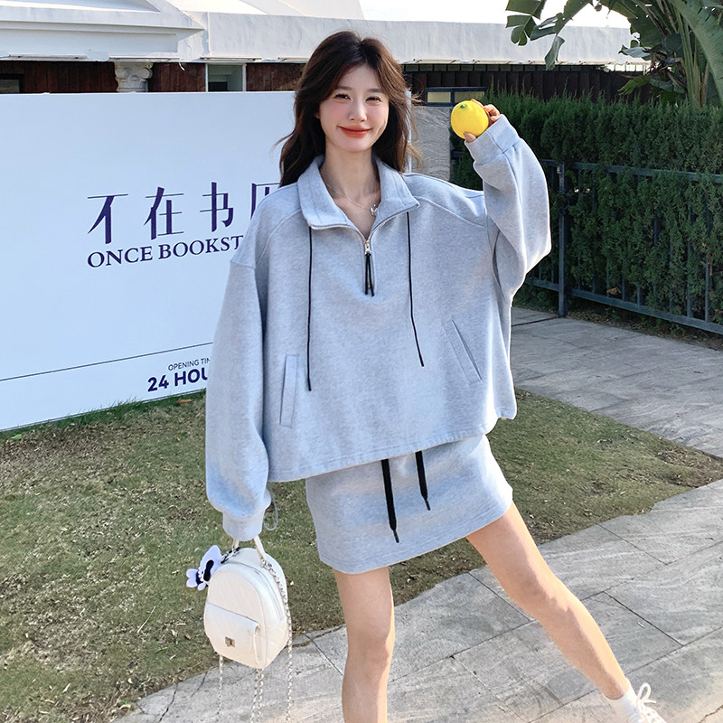 新品盐系轻熟风休闲小个子运动卫衣套裙5851-P145-K208,女装套装/套裙,2C159