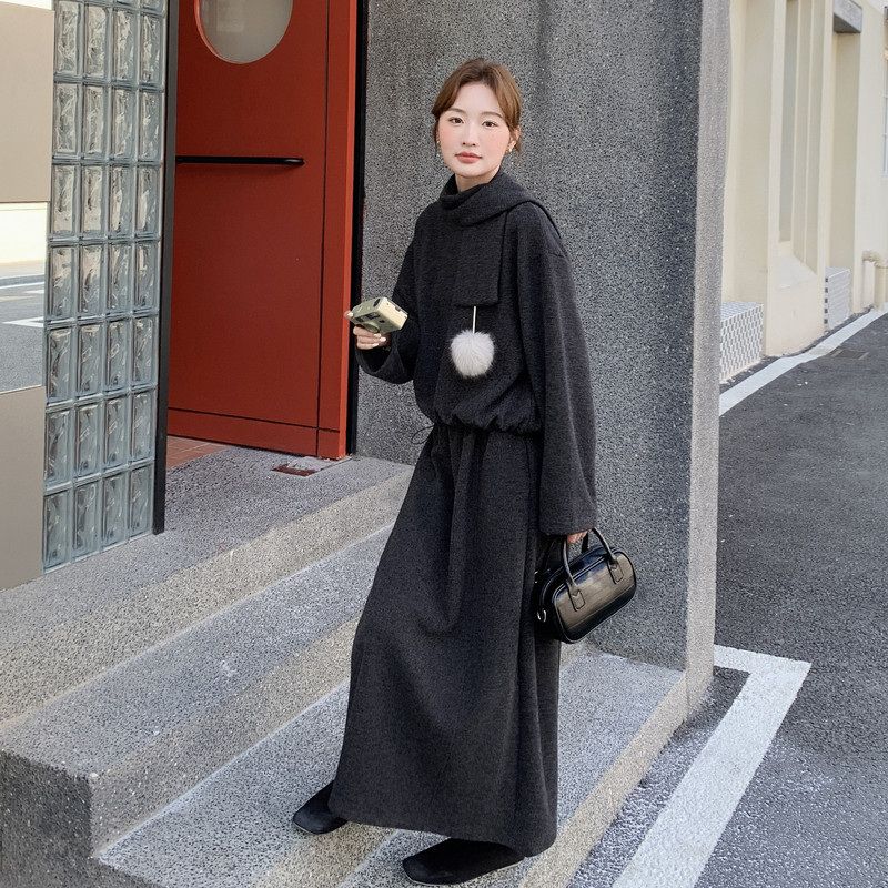 现货主推！！早冬针织卫衣套装（配围巾）2C203-5571-P185-K278,女装套装/套裙,2C203