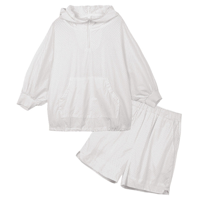 现货主推夏季网格运动炸街短裤套装女2C187-82207-P95-K148,女装套装/套裙,2C187