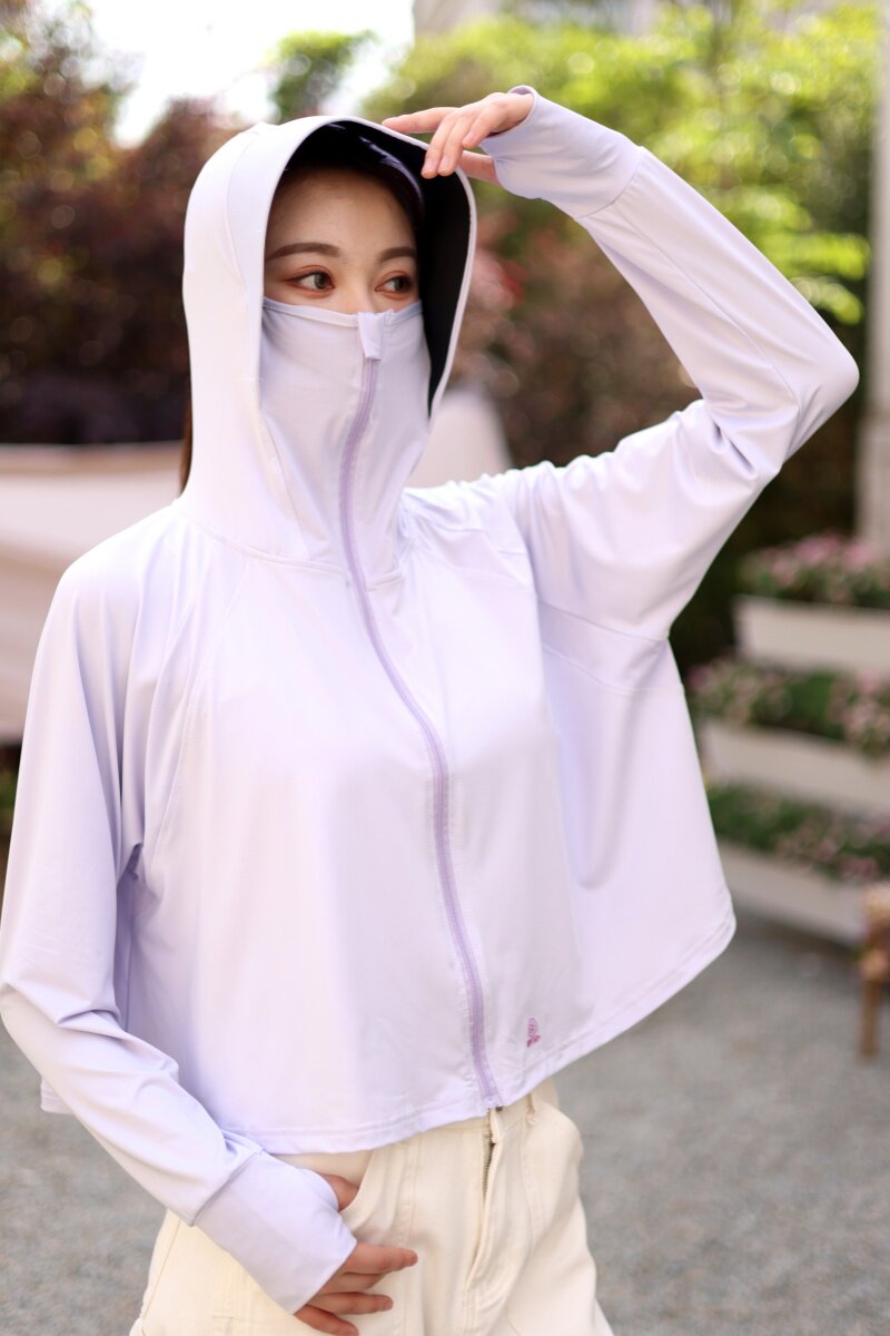 2025j蕉下同款防晒服斗篷款冰爽RF2C290-5835#-P55-K88,女装防晒衣,2C290