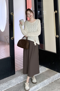 法式温柔系减龄镂空罩衫吊带连衣裙洋气套装女2025早秋新款裙子图片