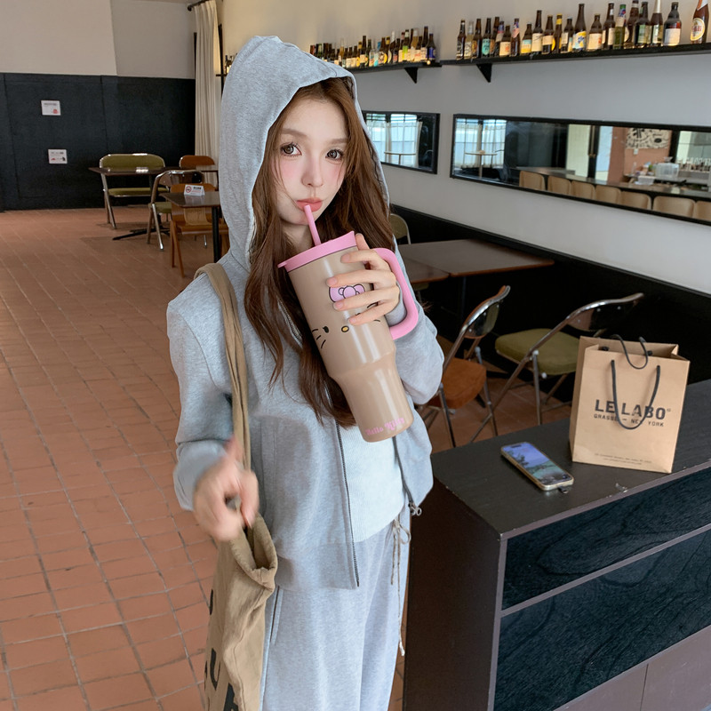 【新款数据好】老钱风灰色拼格子套装088-7755P185K258,女装套装/套裙,2C088