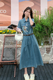【现货】牛仔连衣裙女2025夏季新款女装裙子2C227/2516/P150K208，女装连衣裙，2C227