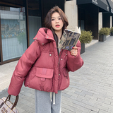 90绒设计师款玫粉短款羽绒服2C291-YRF13111-P285-K499大货已出，女装羽绒服，2C291