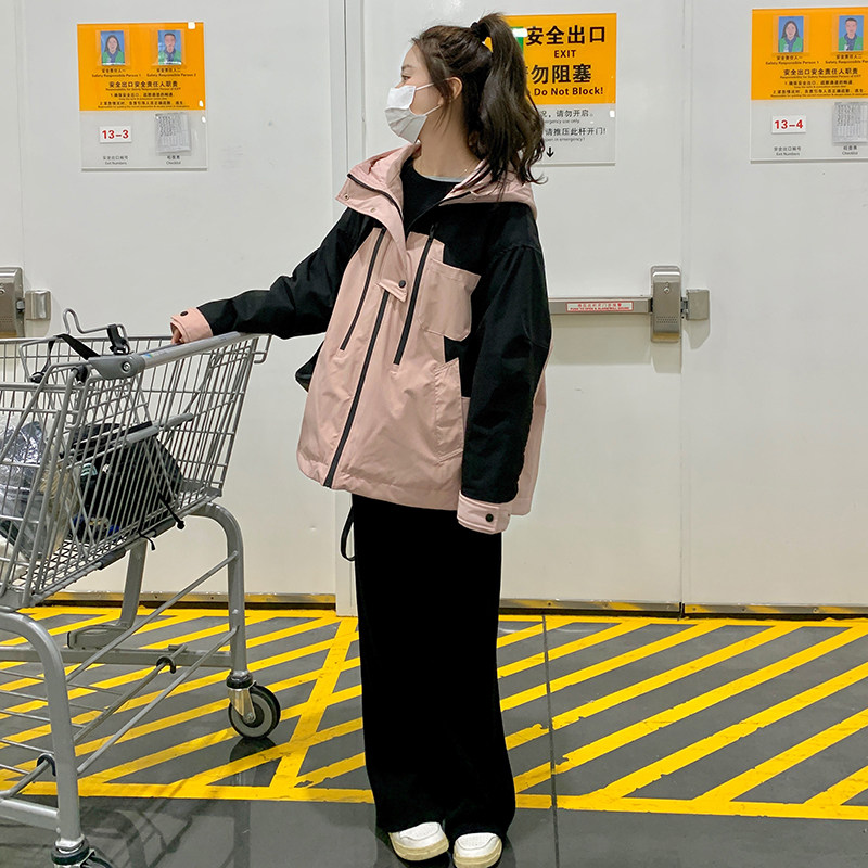 【现货】连帽工装冲锋衣加厚兔毛绒内里派克棉服3083P215K308,女装棉衣/棉服,2C166