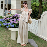现货！法式复古小飞袖衬衫设计感小众两件套套装5067P145K208，女装套装/套裙，2C166