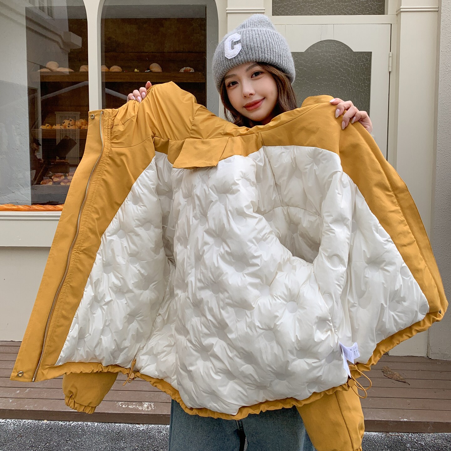 【档口现货】休闲款连帽派克羽绒服2C233-817-P225-K339,女装棉衣/棉服,2C233