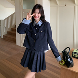 春装小香风连衣裙套装女2026年新款小个子高级感开春穿搭配一整套，女装套装/套裙，2C218