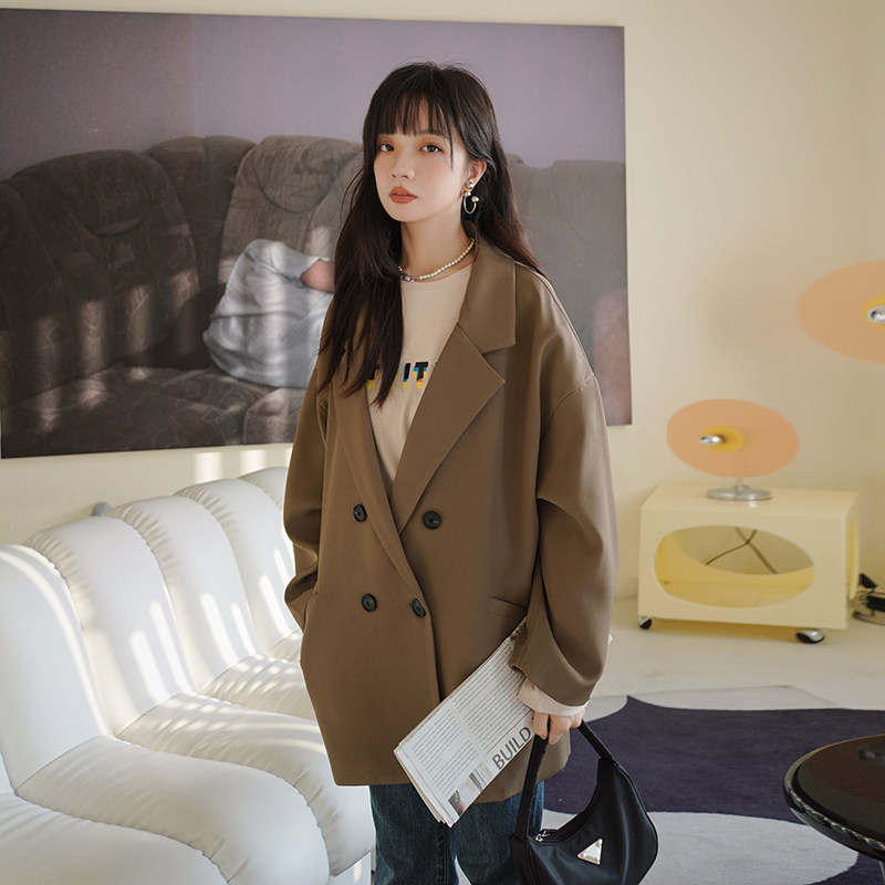 【现货】韩版高级感双排扣西装7032-2C016-P115-K168买家秀,女装西装,2C016