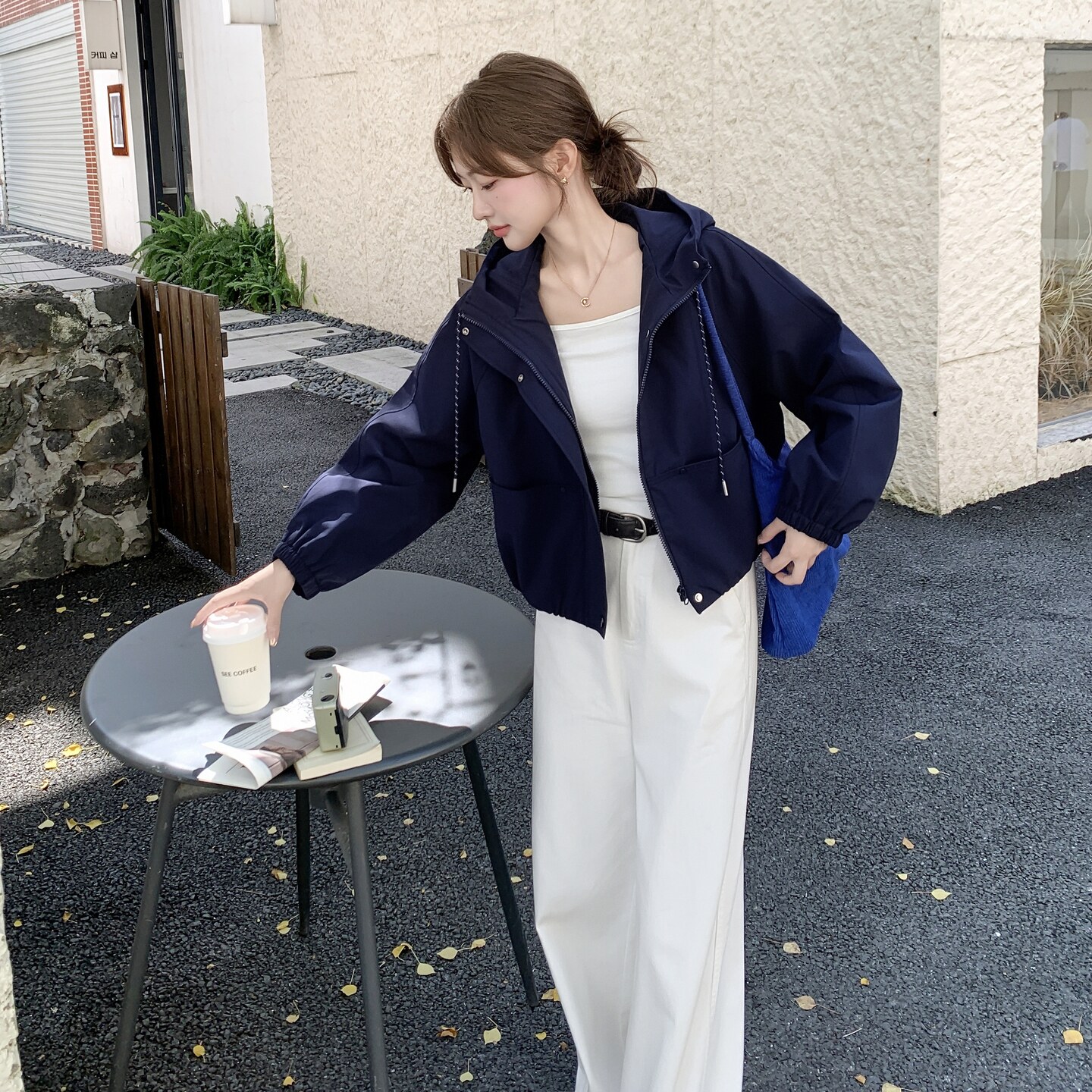 秋季连帽甜美长袖薄款短款短外套休闲春季春秋女装春秋气质短款,女装短外套,2C271