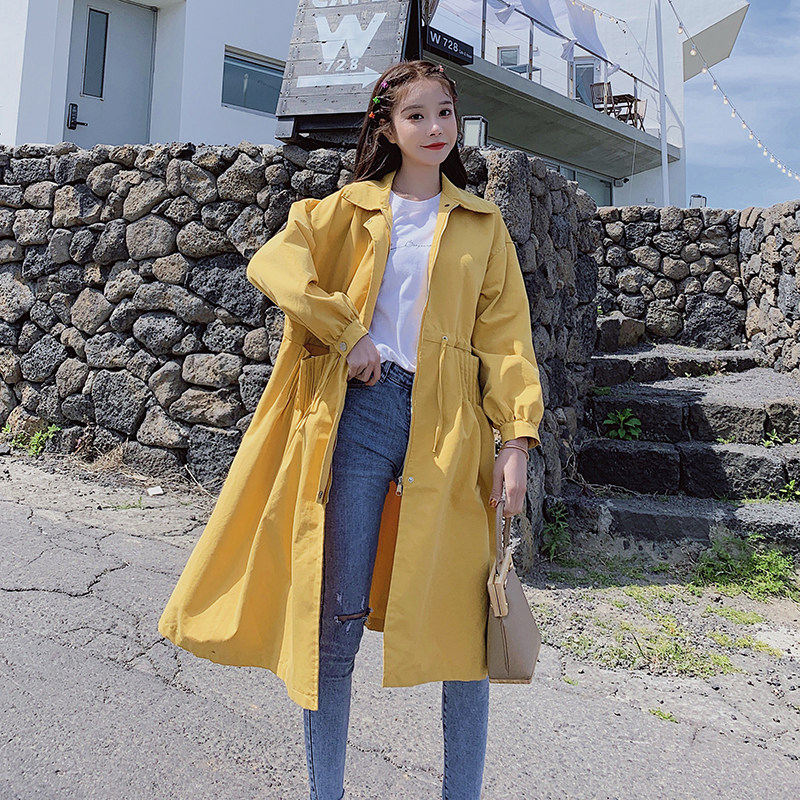 2025新款现货黄色风衣1032-P135-K198图片