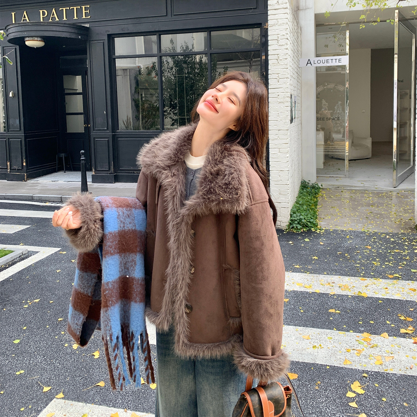 【新款现货】托卡皮毛一体外套2C285-2657-P215-K318,女装短外套,2C285