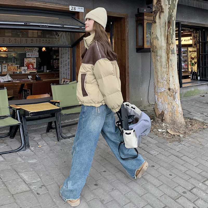 休闲加厚羽绒服设计外套女冬季加厚时尚白鸭绒面包服6093P235P338,女装羽绒服,2C166