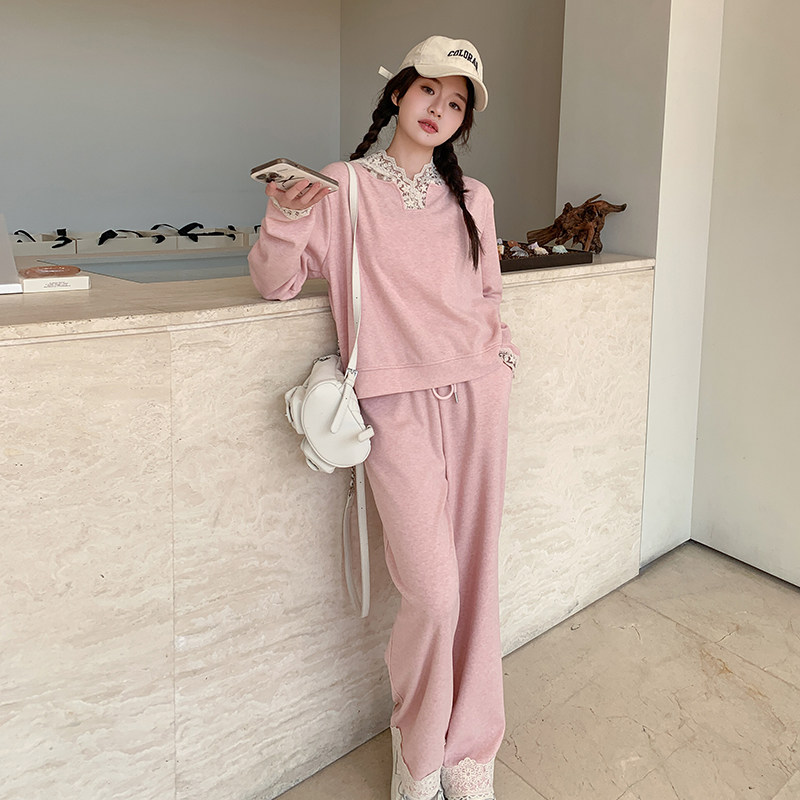 【现货新款】蕾丝花边连帽套装春秋两件套2C353/8665/P165/K258,女装套装/套裙,2C353