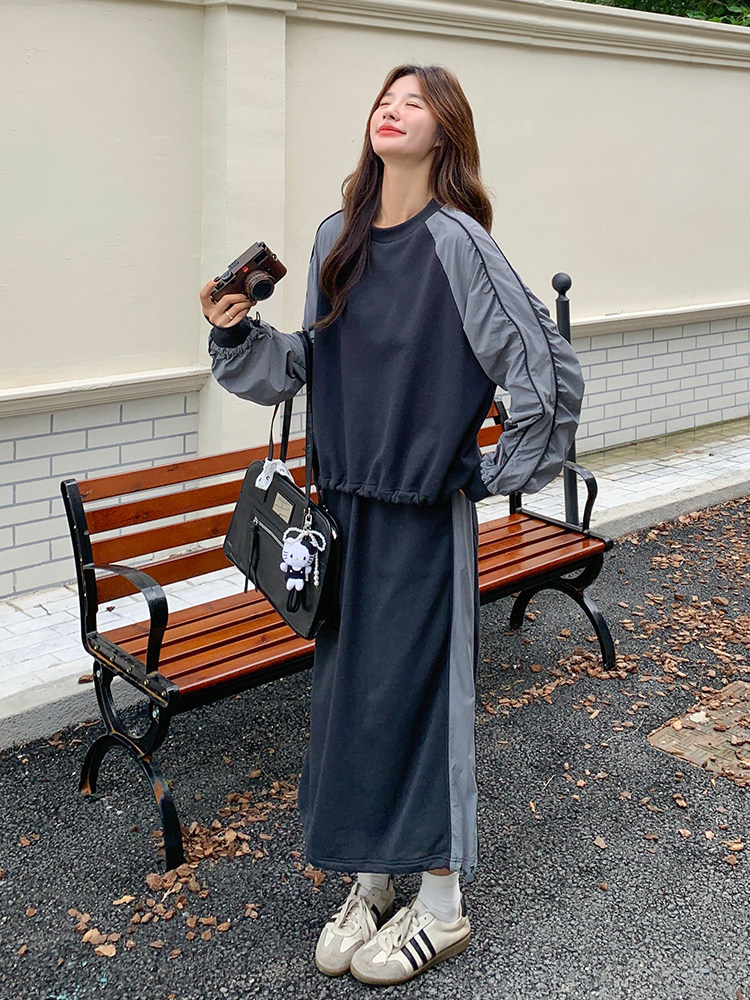 【现货】大货已出！！松弛感撞色运动套装6831-P165-K248,女装套装/套裙,2D034