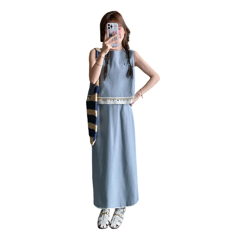 大量现货！25夏装新款波西米亚风背心套装时尚度假套裙女,女装套装/套裙,衣珂纱朗