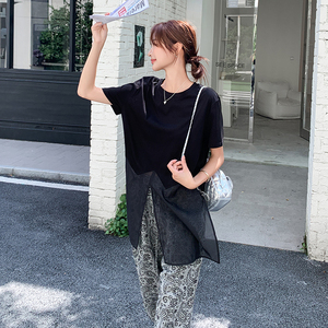 休闲T恤印花阔腿裤套装女夏2025新款又酷又飒穿搭两件套减龄超火图片