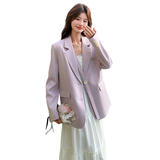 高级感粉紫色西装外套女春季2025年新款高级感气质女神范小众西服，女装西装，2C320