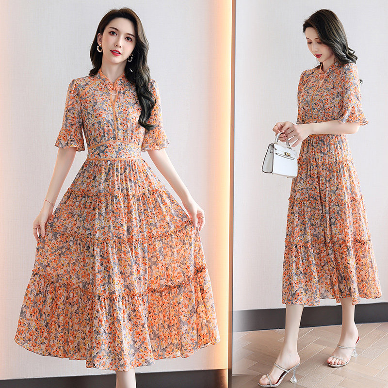 2025夏装新款甜美碎花公主连衣裙6015-1，女装连衣裙，奕可儿,女装连衣裙,奕可儿