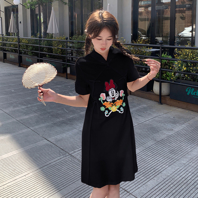 【现货】S新中式改良旗袍连衣裙P115-K165,女装连衣裙,2C081