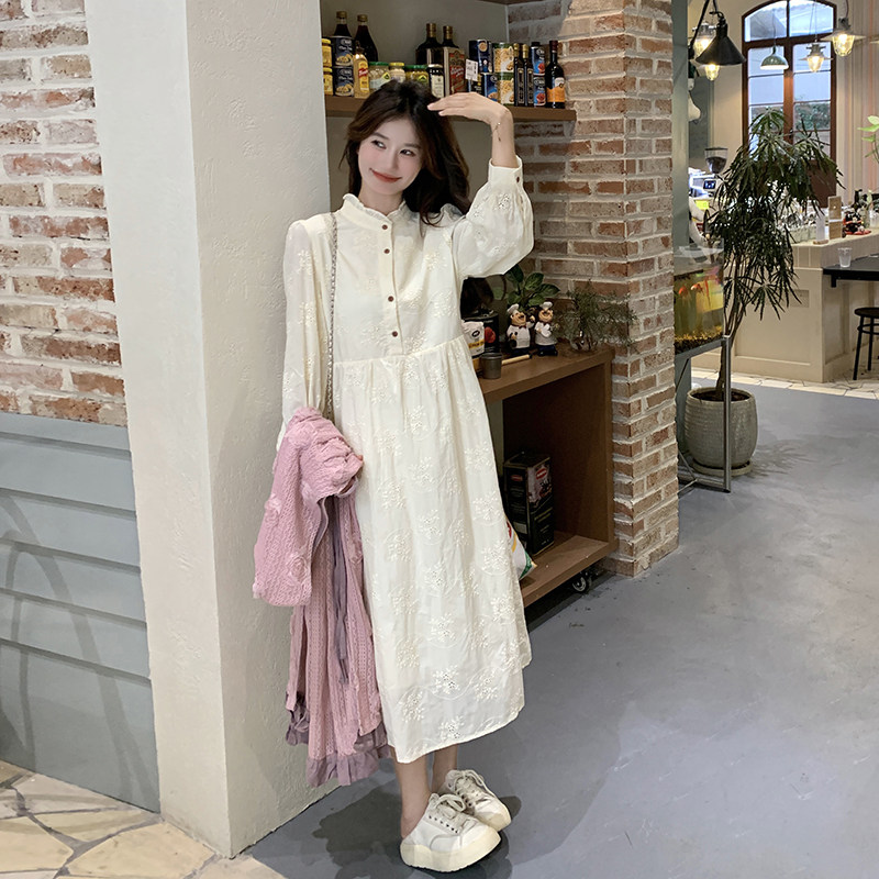 粉色立体玫瑰罩衫套装连衣裙女春季法式温柔风超好看文艺两件套,女装套装/套裙,2C068