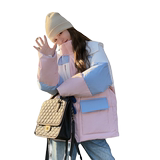 现货主推冬季加厚三色拼接棉衣2C032701P165K248，女装棉衣/棉服，2C032