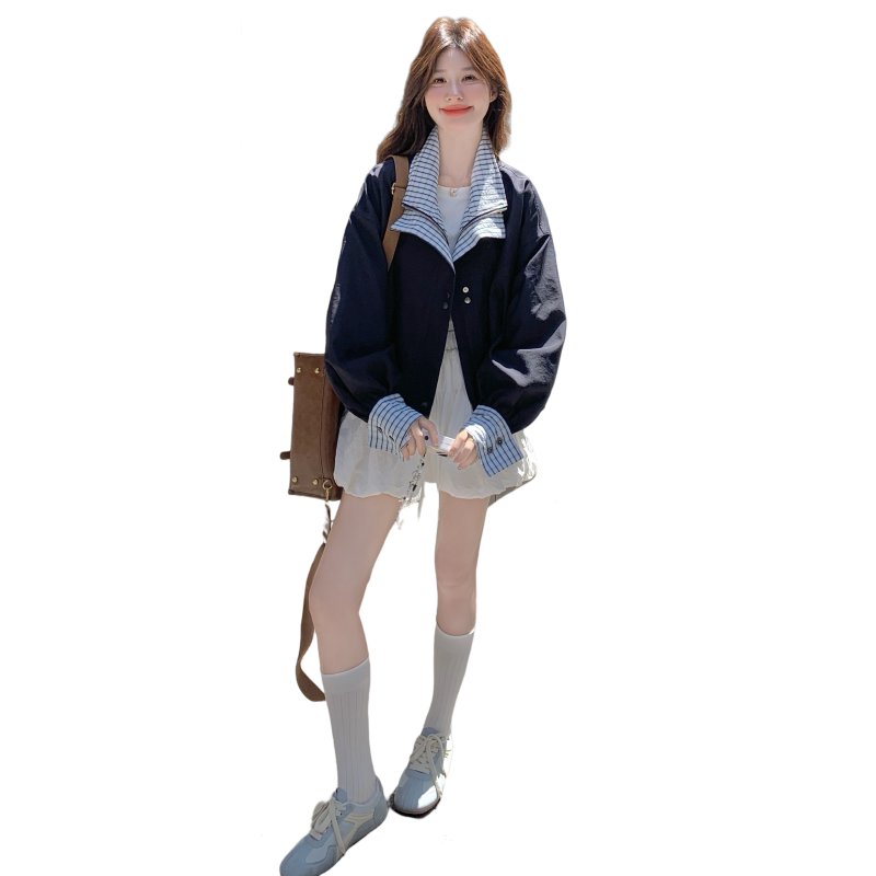 【现货】流量款格子拼接夹克088-7732P155K228,女装短外套,2C088