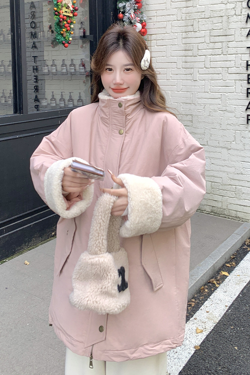 现货毛毛拼接羽绒内胆派克服2C115-2236-P245-K368,女装羽绒服,2C115