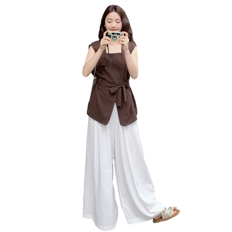 2025现货新款棉麻气质款套装P155-K218,女装套装/套裙,2C299