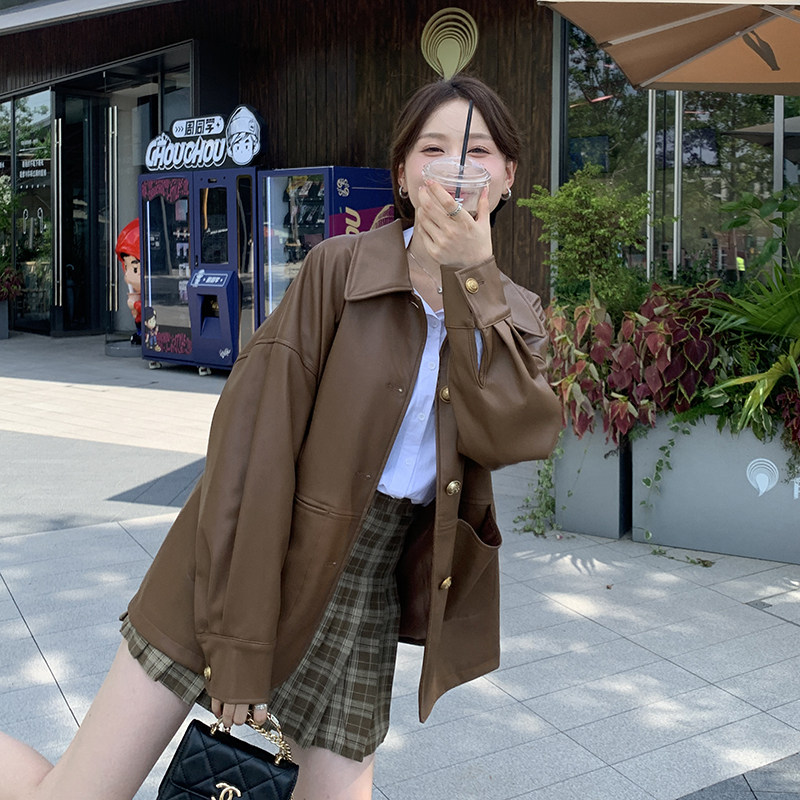 现货秋装新款PU皮衣2C092-681-P145-K198,女装皮衣,2C092
