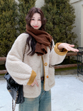 新款现货皮毛一体外套2C087-9280-P189K269，女装短外套，2C087