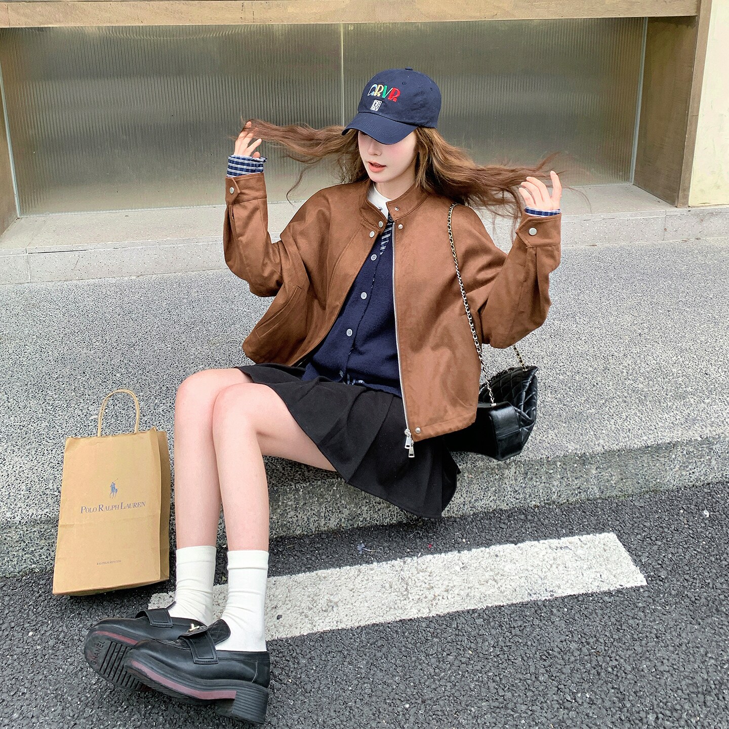 美拉德咖色夹克外套女2025秋季新款小个子超好看休闲百搭短款上衣,女装短外套,2D008