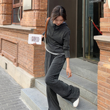 休闲时尚长裤长袖运动拼接两件套2C215-P140-K199，女装套装/套裙，2C215