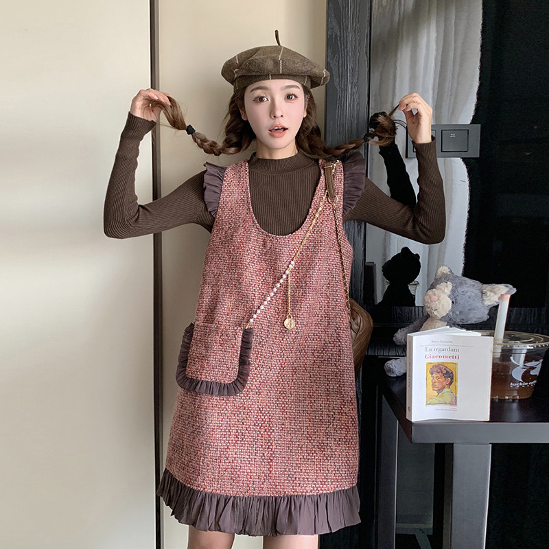 富家千金小香风连衣裙套装女2024春秋新款搭配一整套背带裙两件套,女装套装/套裙,2C098