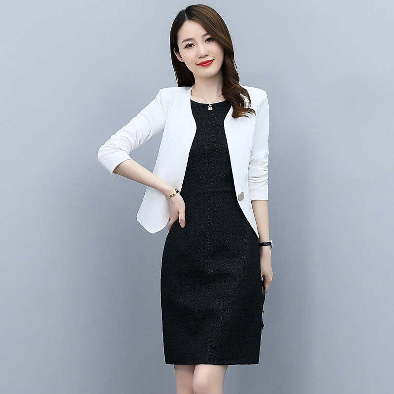 2021时尚简约大方气质优雅收腰显瘦修身休闲百搭两件套，女装套装/套裙，梦依缘,女装套装/套裙,梦依缘