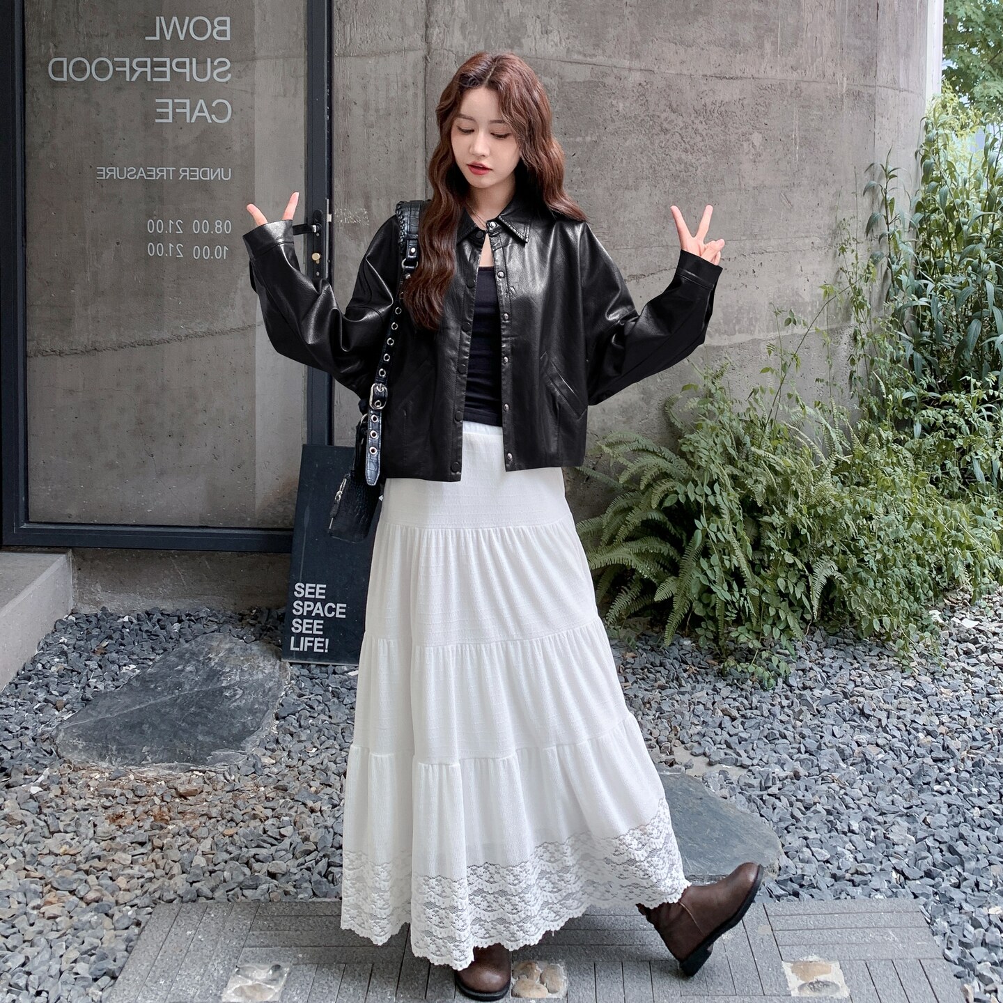 美式短款咖色机车服外套女春秋2025超火好看高级小众皮衣夹克上衣,女装皮衣,2C177