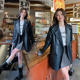 【】25春装中长款PU皮衣外套1C042-P175-K245，女装皮衣，安在秀（1C042）