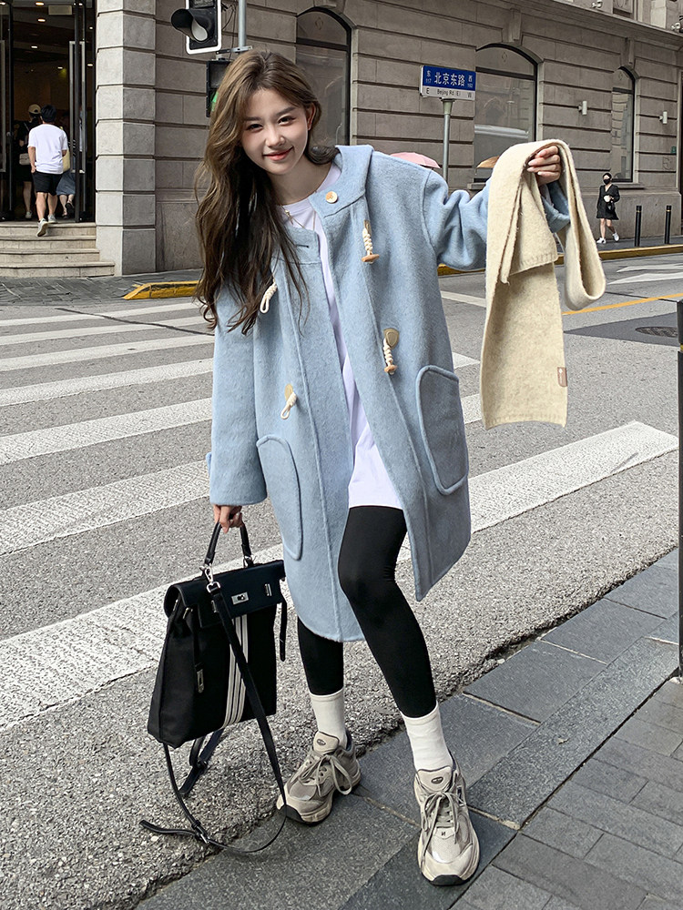 ！2025秋冬牛角扣双面羊绒羊毛大衣2C036-Y200-1-P295-K398,女装毛呢外套,2C036