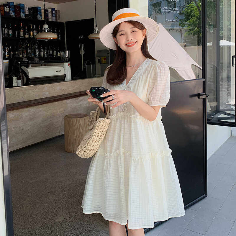现货24小时发热卖款夏装钉珠方格天丝连衣裙2C280-P105-K158,女装孕妇装,2C280