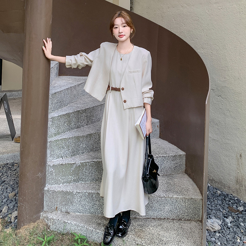 【2025现货】显瘦小西装+背心裙套装赠皮带2C277-7701-P165-K238,女装套装/套裙,2C277